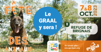 Samedi 7 octobre, le GRAAL sera présent à la Fête des Animaux de la SPA de Lyon et du Sud-Est, au refuge de Brignais.